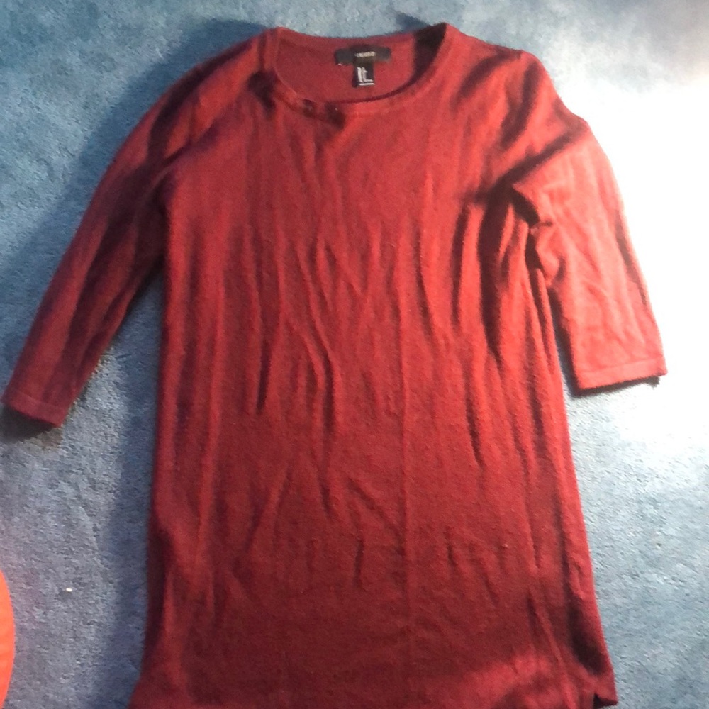 Red sweater dress